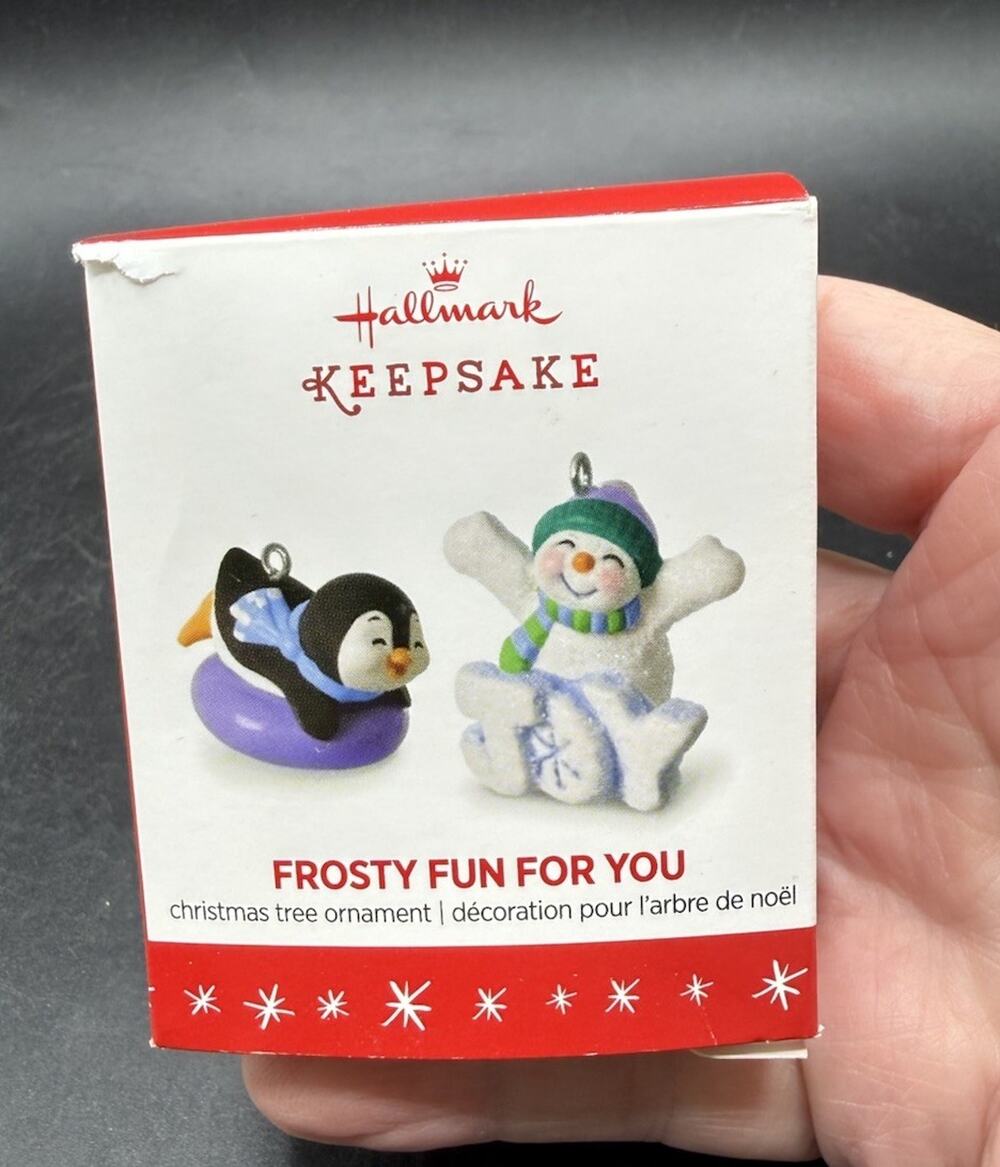 Hallmark Christmas Ornament Frosty Fun For You Joy Snowman Penguin In Box 49D